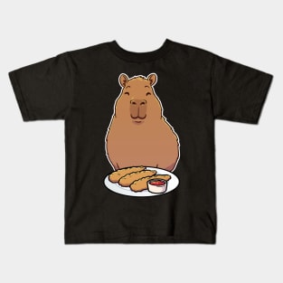 Capybara Chicken Tenders Kids T-Shirt